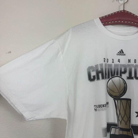 Adidas NBA San Antonio Spurs Champions T-Shirt Locker Room Edition White 2X - Picture 5 of 13